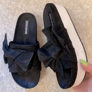 DESIGN LAB bow mules black sz 6